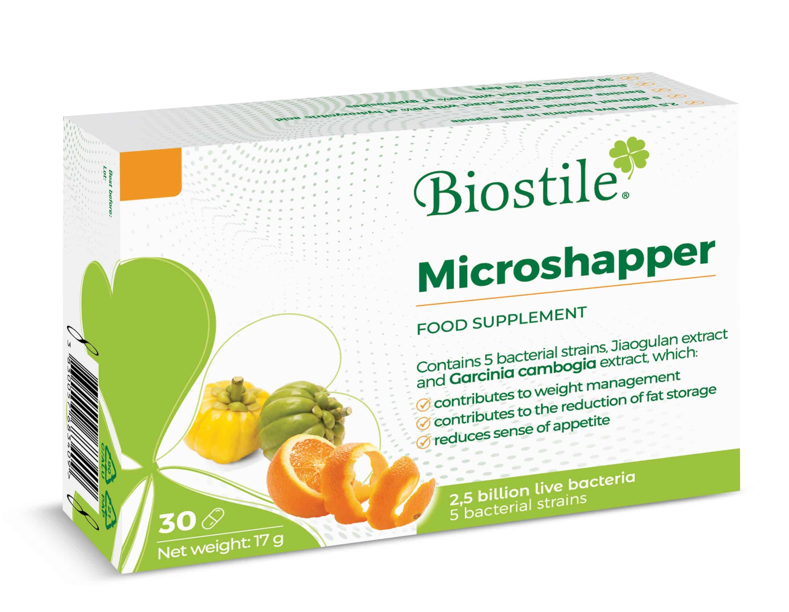 Biostile Microshapper – Garcinia & Probiotika für Appetitkontrolle & Gewichtsmanagement