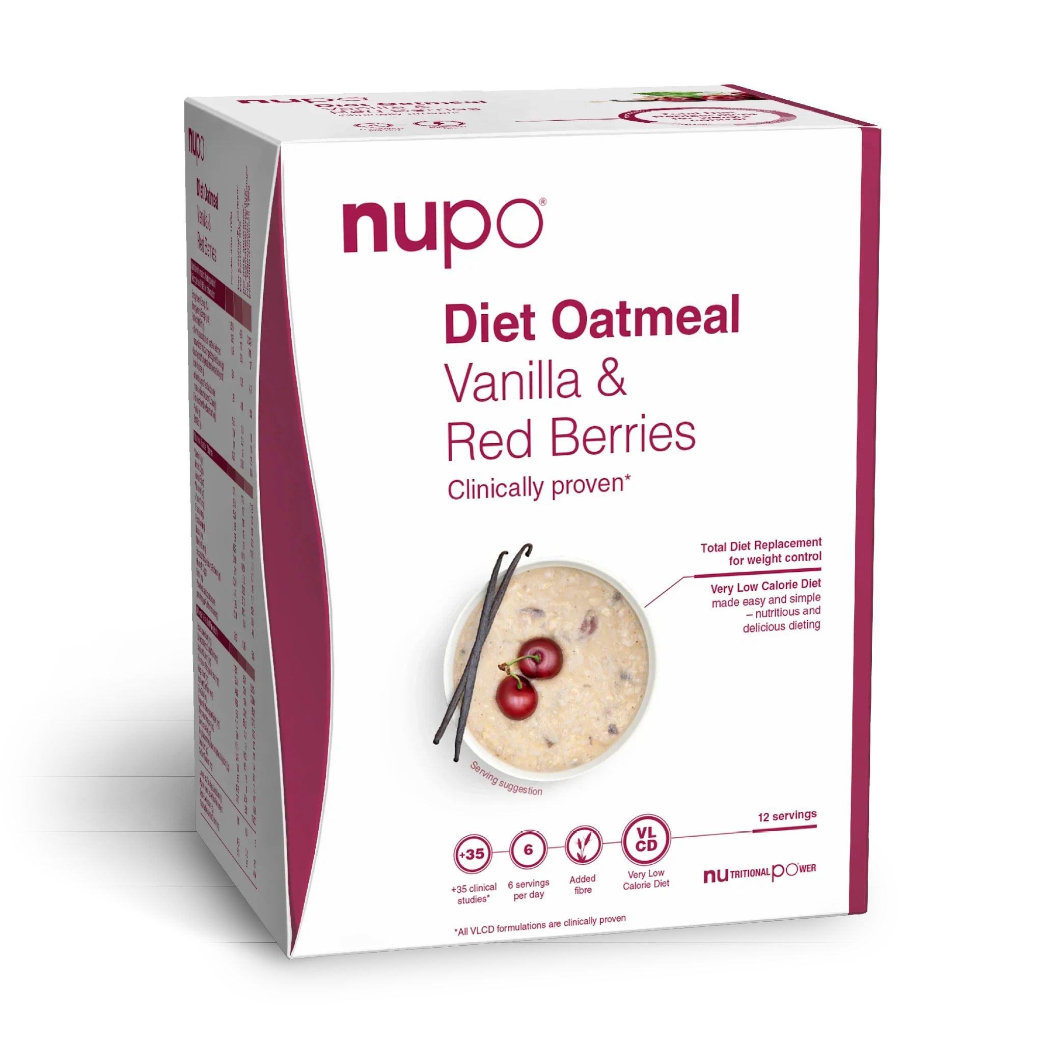 Diet Oatmeal Vanilla Red Berry