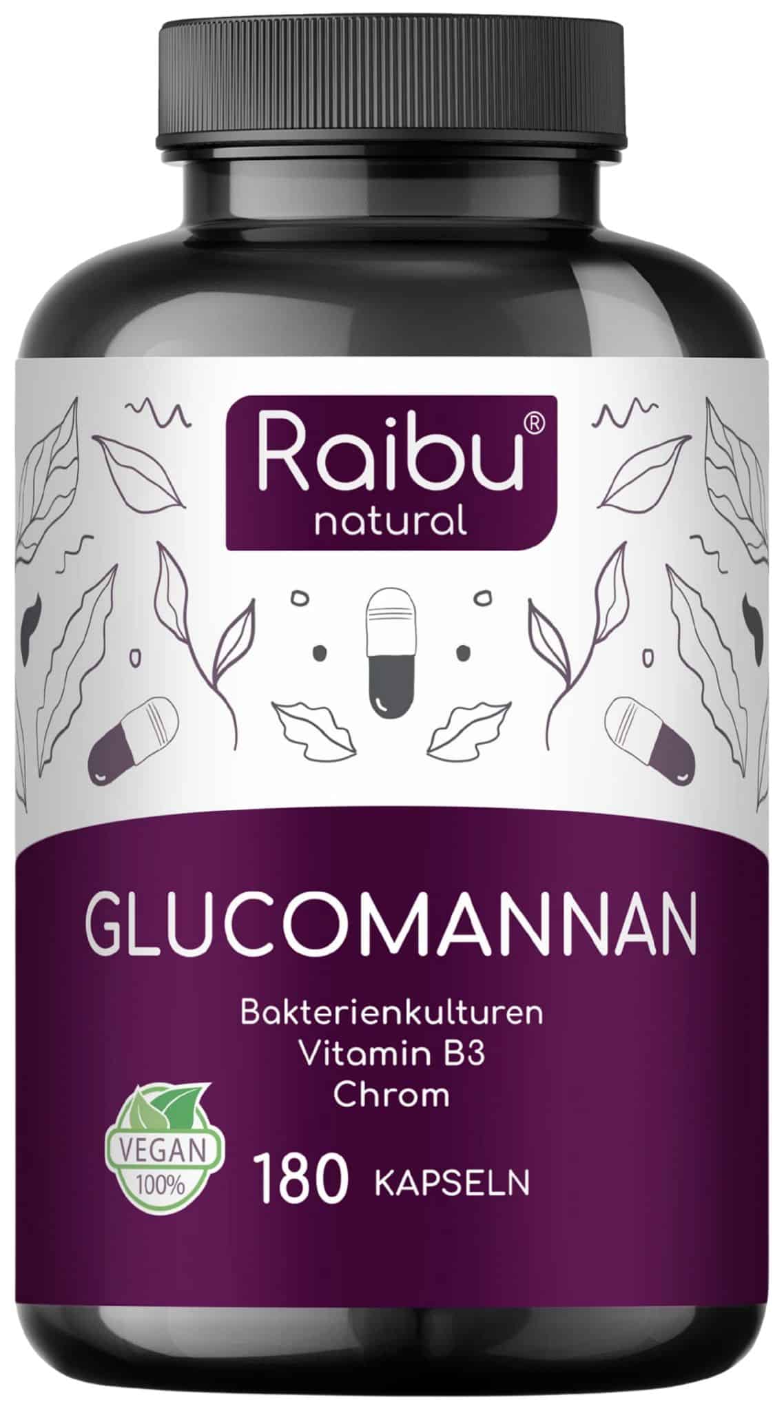 Glucomannan Kapseln Hochdosiert aus der Konjakwurzel