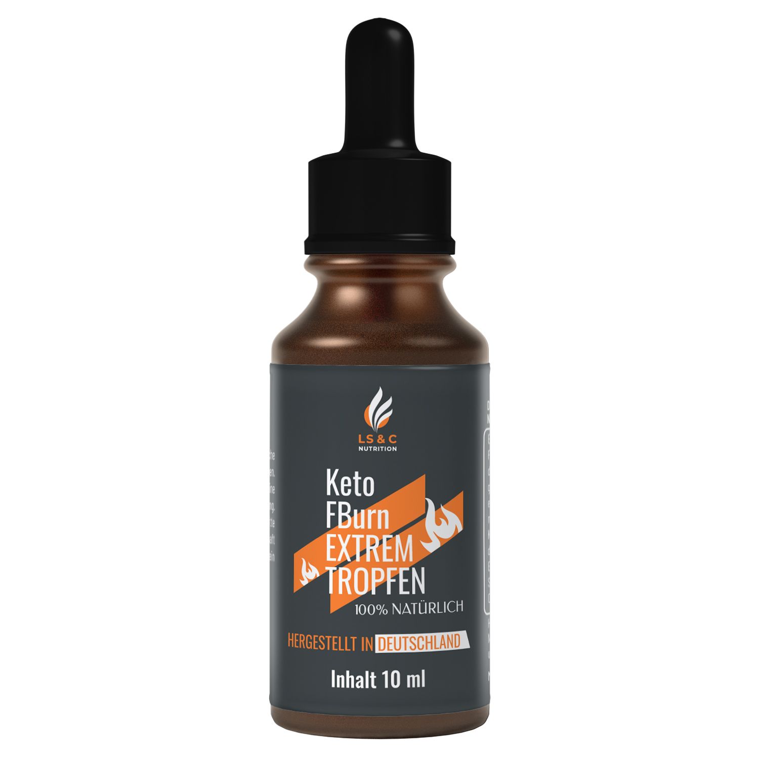 LS & C Nutrition | Keto FBurn Extrem Tropfen | 100% Natürlich | Hochdosiert