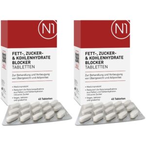 N1 Fettblocker zum Abnehmen - blockt auch Kohlenhydrate & Zucker